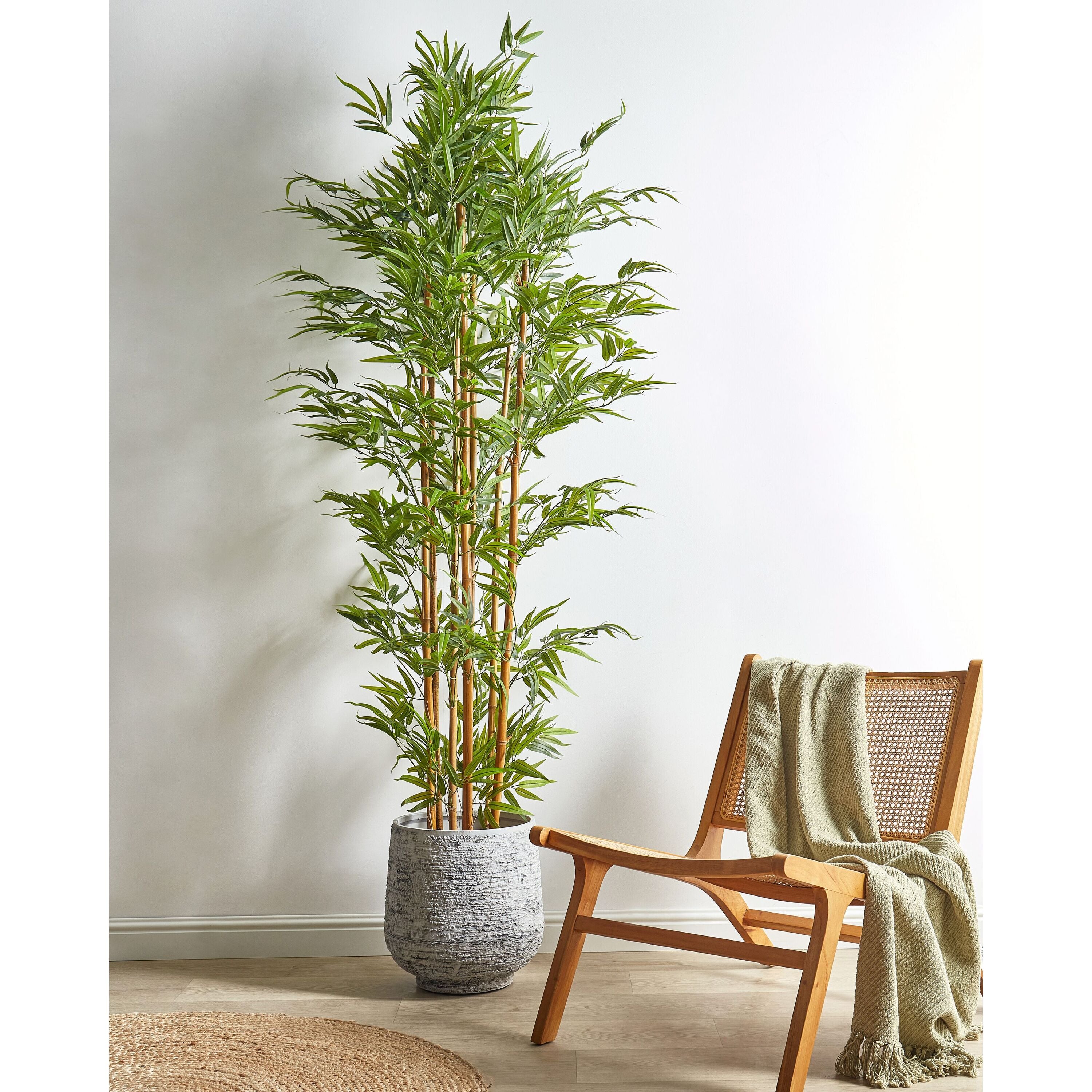 Beliani - BAMBOO - Kunstplant - Groen - 220 cm - Synthetisch