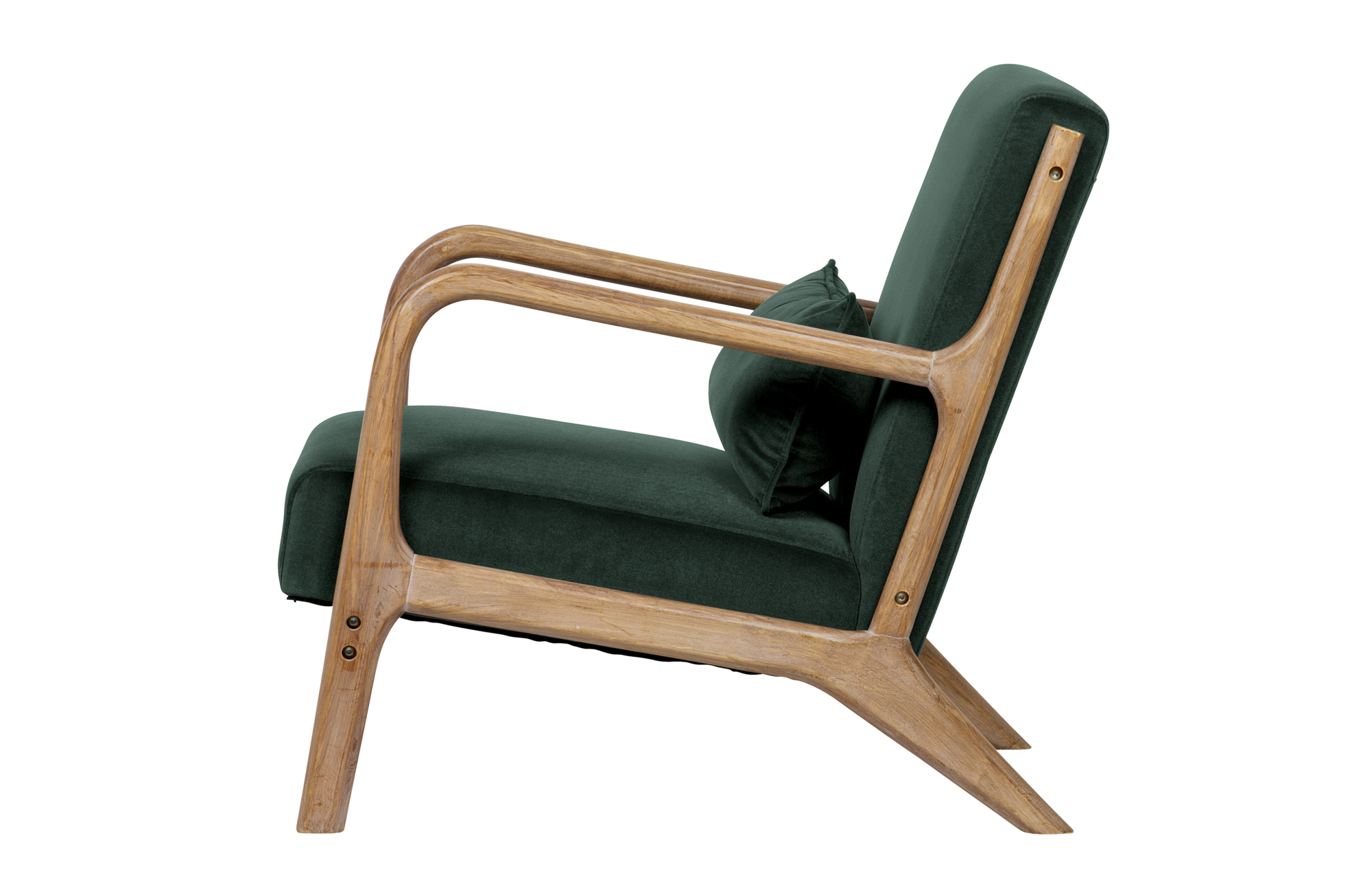 Fauteuil Mark fluweel - Flesgroen