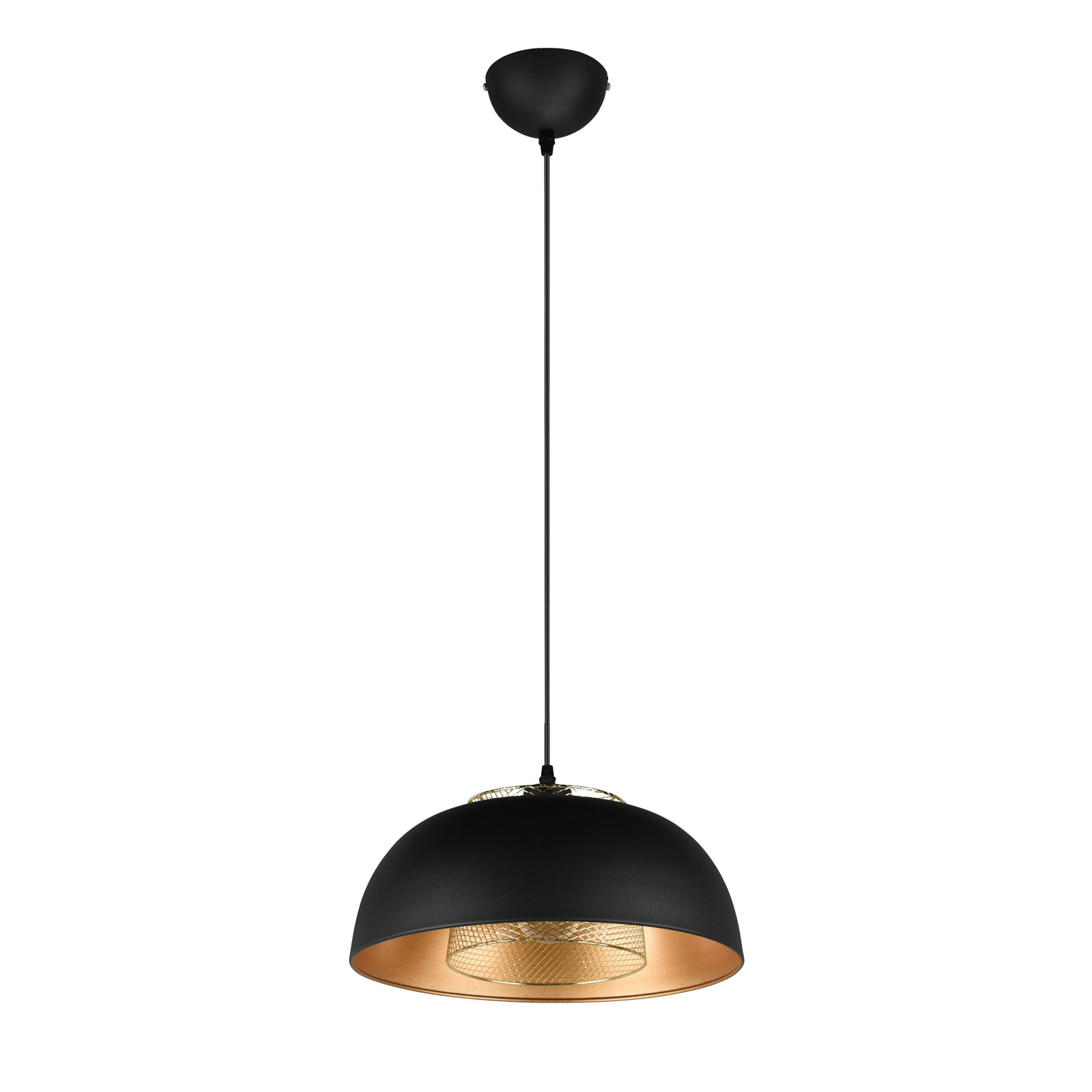 Pendelleuchte - schwarz-gold - Industrial Style - 35 cm