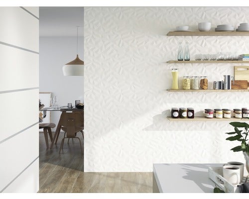 Wandtegel Space Sneeuwwit 3D mat 40x120 cm gerectificeerd