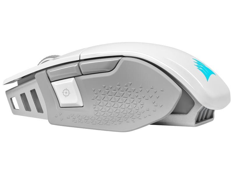 Corsair Gaming-Maus M65 RGB Ultra Wireless Weiss Kabellose Gaming-Mouse mit geringem Eigengewicht und programmierbaren Tasten, speziell konzipiert für FPS-Spiele