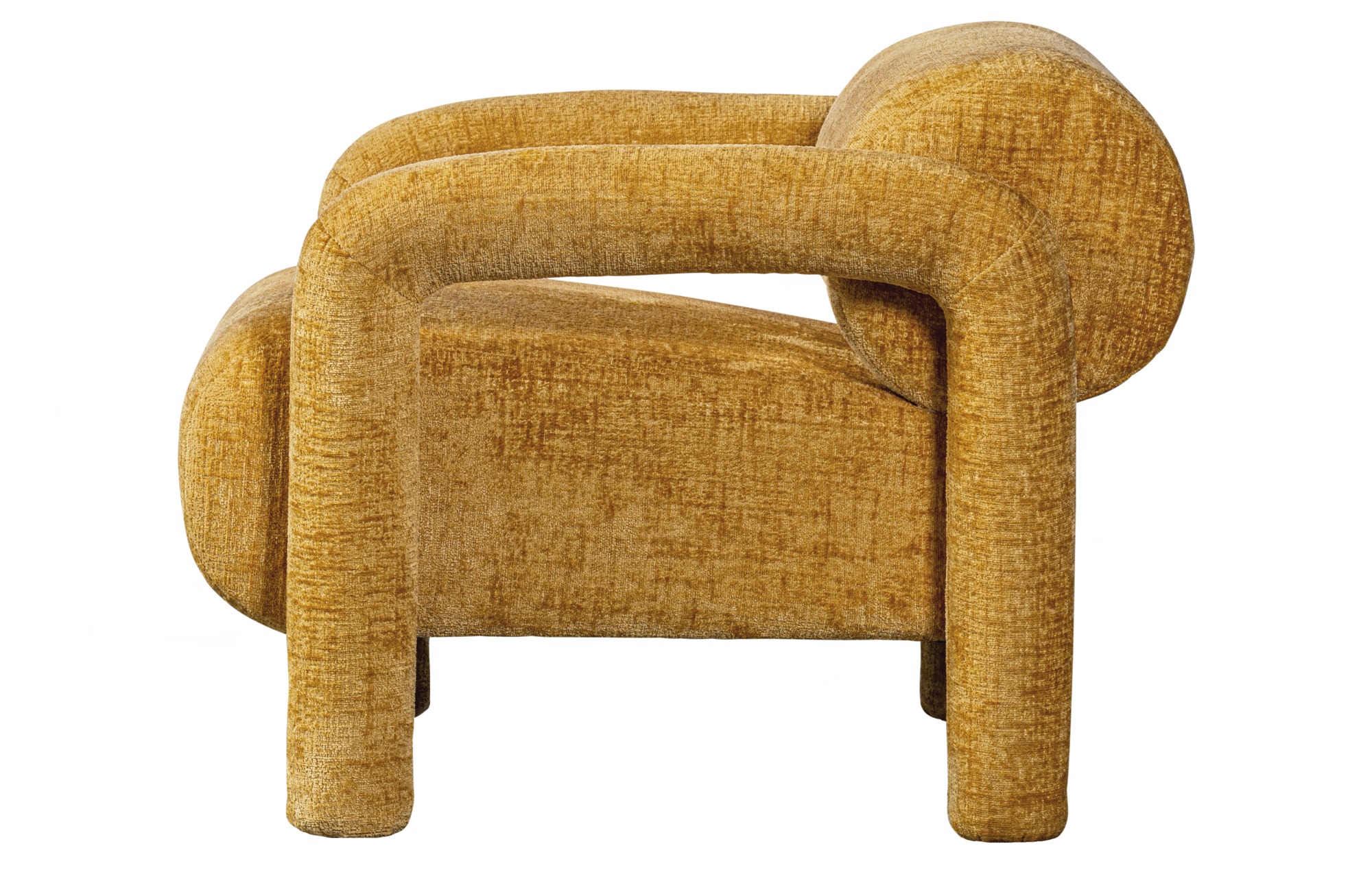 WOOOD Exclusive fauteuil Lenny Fauteuil Lenny in grove textuur Goud/Geel