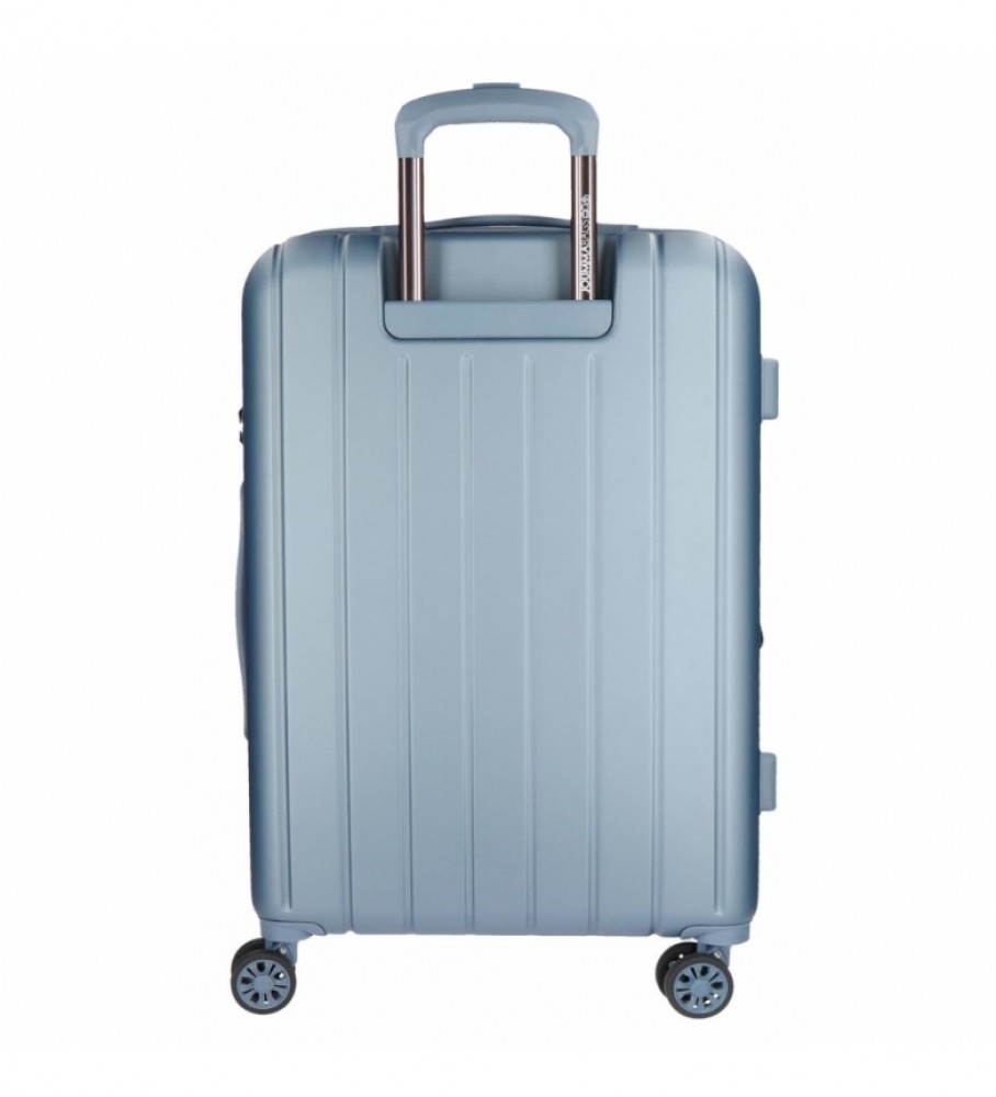 Conjunto de malas Movom Movom Wood Silver - 38,5x55x20cm / 49x70x28cm -