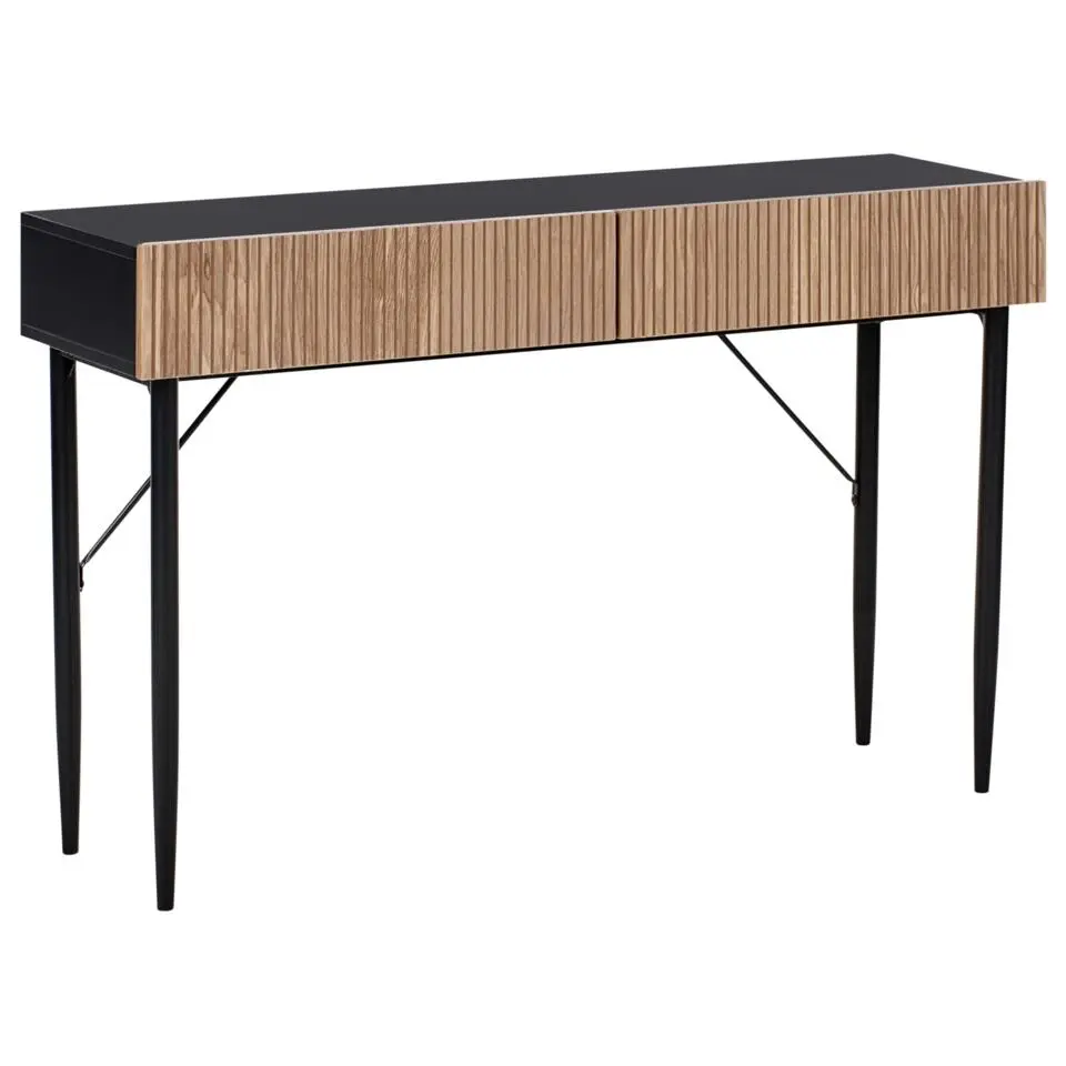 BLYTHE - Consoletafel - Zwart/Bruin - MDF