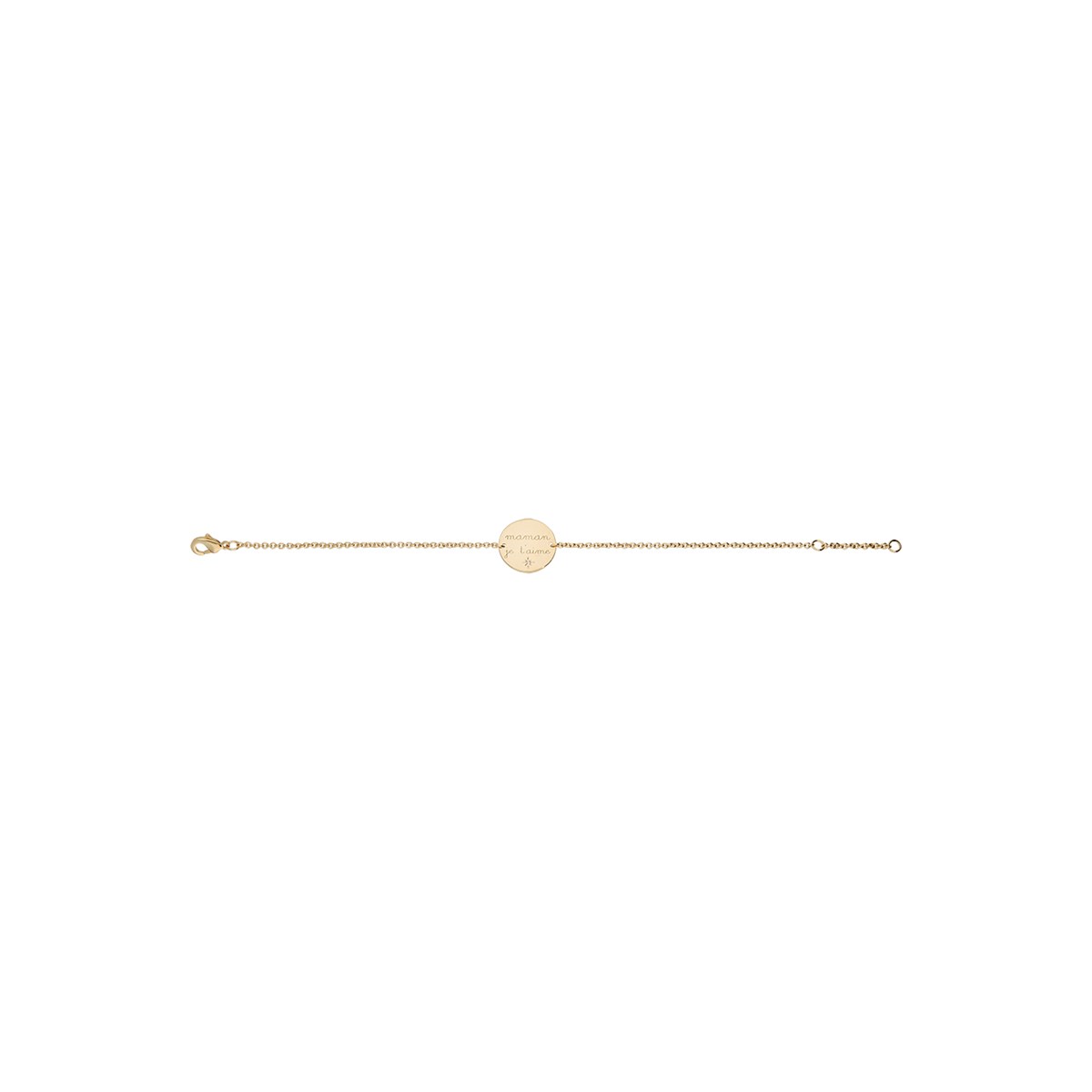 Bracelet plaqué or - Maman je t'aime