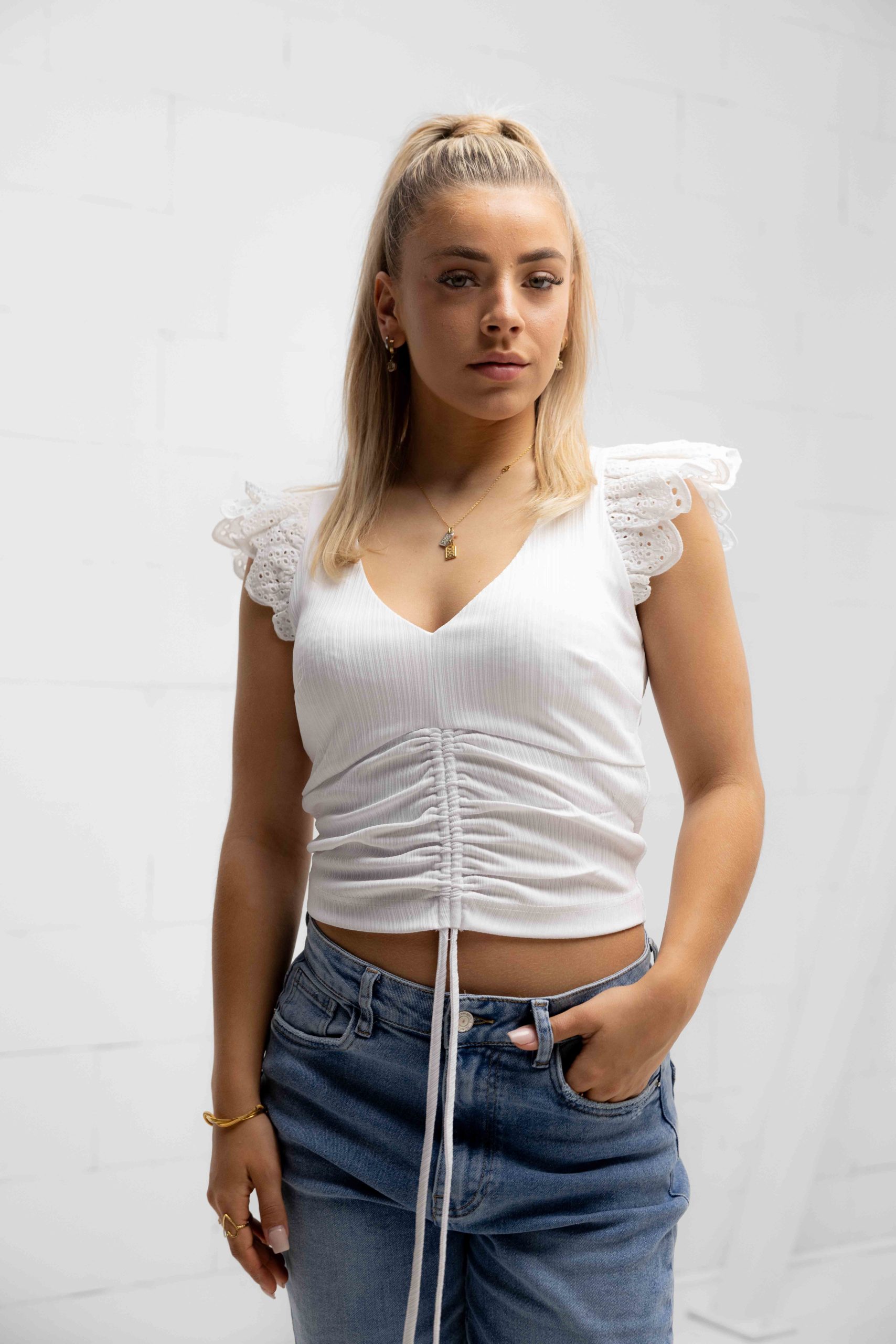 Guess Sangallo Top Dames Wit