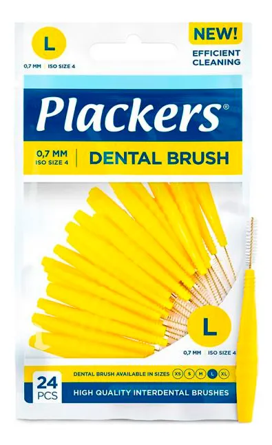 Plackers Dental Brush L 0,7 mm - 24 stk.