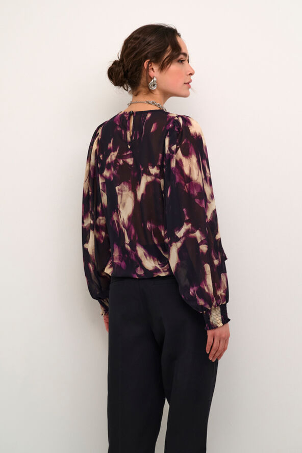 Kaffe KAaska Blouse Purple blurry graphics