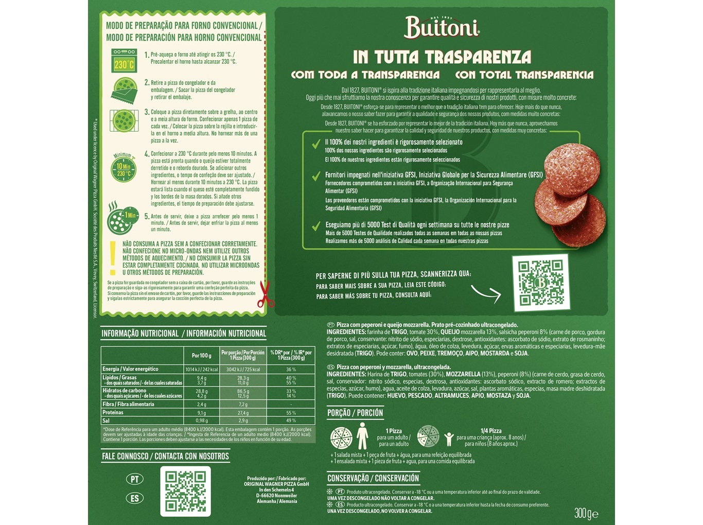 PIZZA BUITONI FORNO DI PIETRA SALAMINO 300G