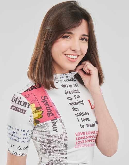 Desigual - VEST_NEWSPAPER - Blanc / Multicolore