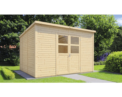 Konsta Baltrum 2 tuinhuis met vloer, 337 x 306 cm, naturel