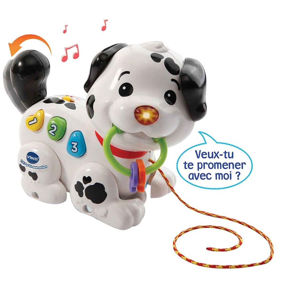 Jouet à tirer : 1.2.3 p'tit dalmatien