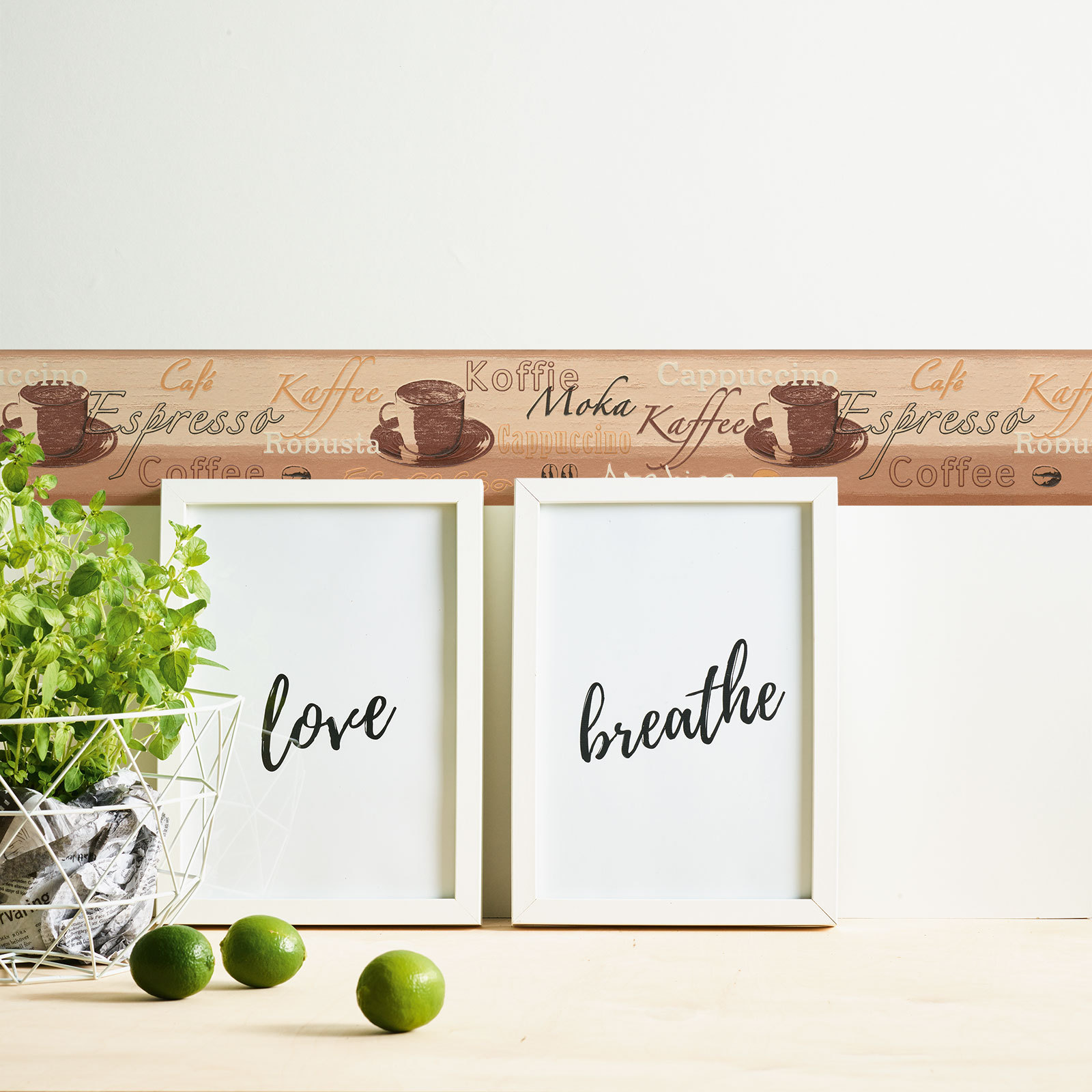 Papier-Borte ONLY BORDERS 10 - braun-gelb - 5 Meter