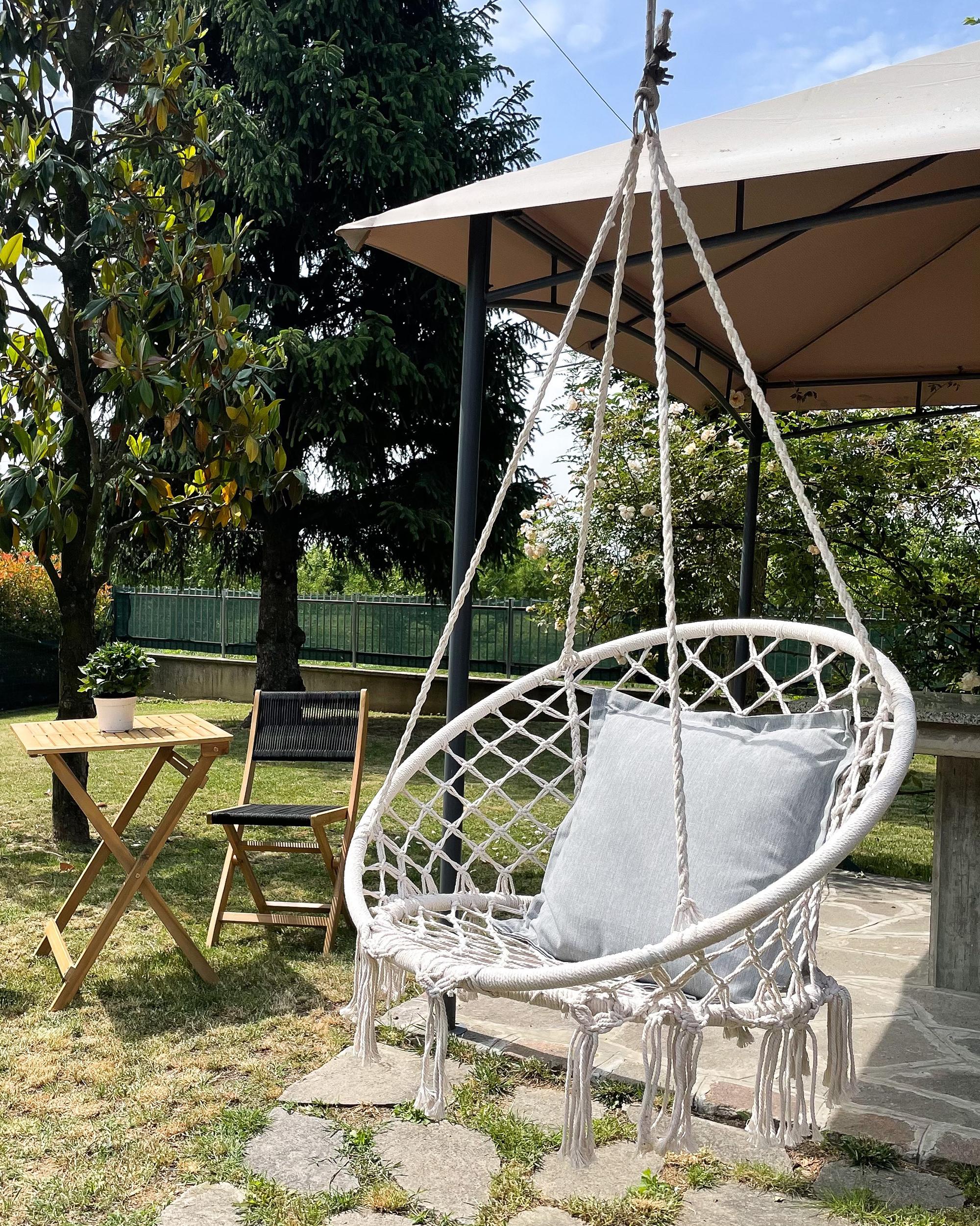 Hangstoel GABELLA Katoen Wit