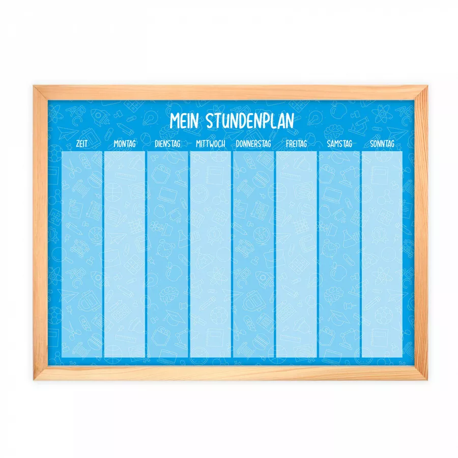 Nikima Stundenpläne magnetischer Stundenplan blau mit 90 Magneten blau