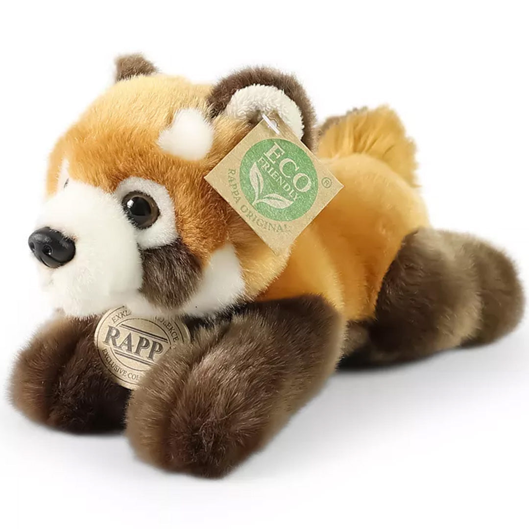 Rappa knuffelpanda rood liggend - 20 cm