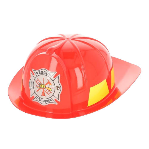 (5-tlg. Set) Feuerwehr Kostüm Zubehör Spielset für Kinder inkl. Helm / Feuerlöscher / Kompass / Walkie Talkie / Axt