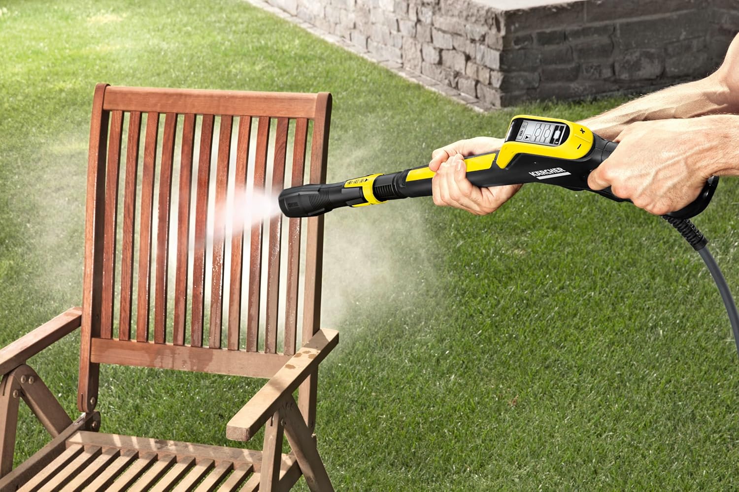 Kärcher Hochdruckreiniger K 5 Premium Smart Control Flex, Druck: max. 145 bar, Fördermenge: 500 l/h, Flächenleistung: 40 m²/h, Schlauchtrommel, Hochdruckschlauch und -Pistole