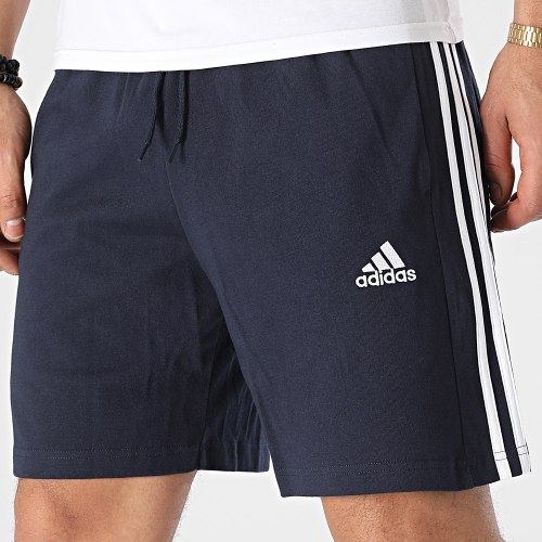 Short Jogging A Bandes IC9379 Bleu Marine