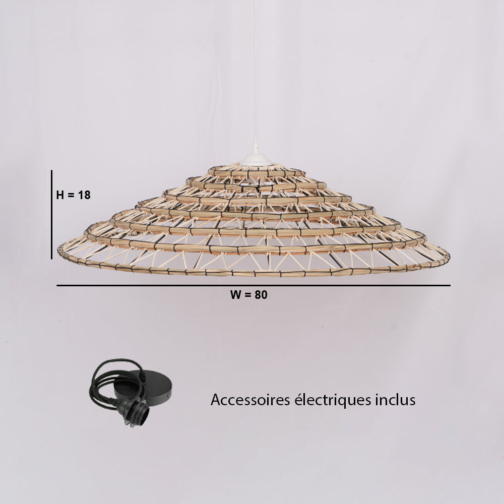 Abat-jour pour suspension - tsylia - jute tressé - cezare - ø80cm