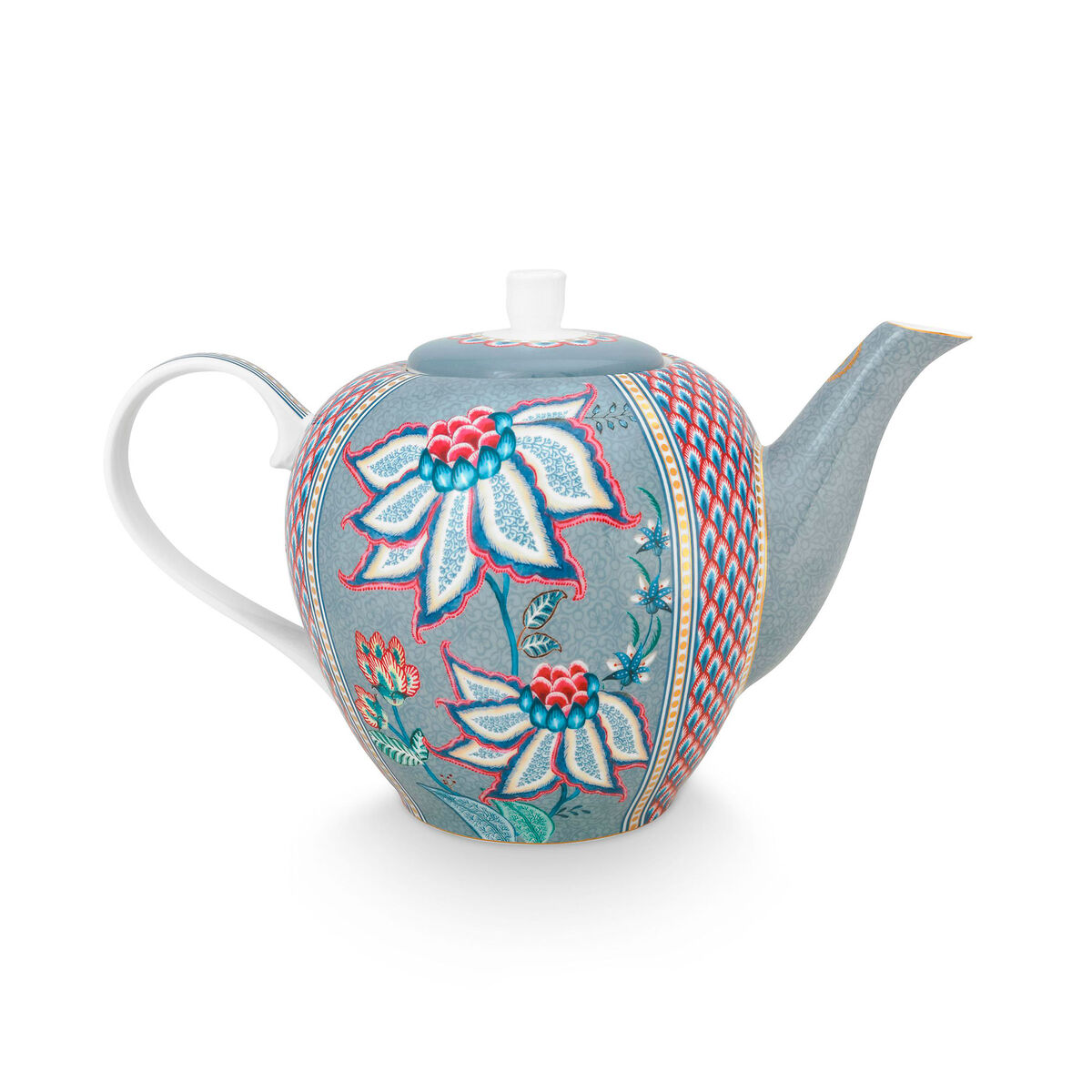 PIP Studio Flower Festival tekanne 1,6 liter, blå