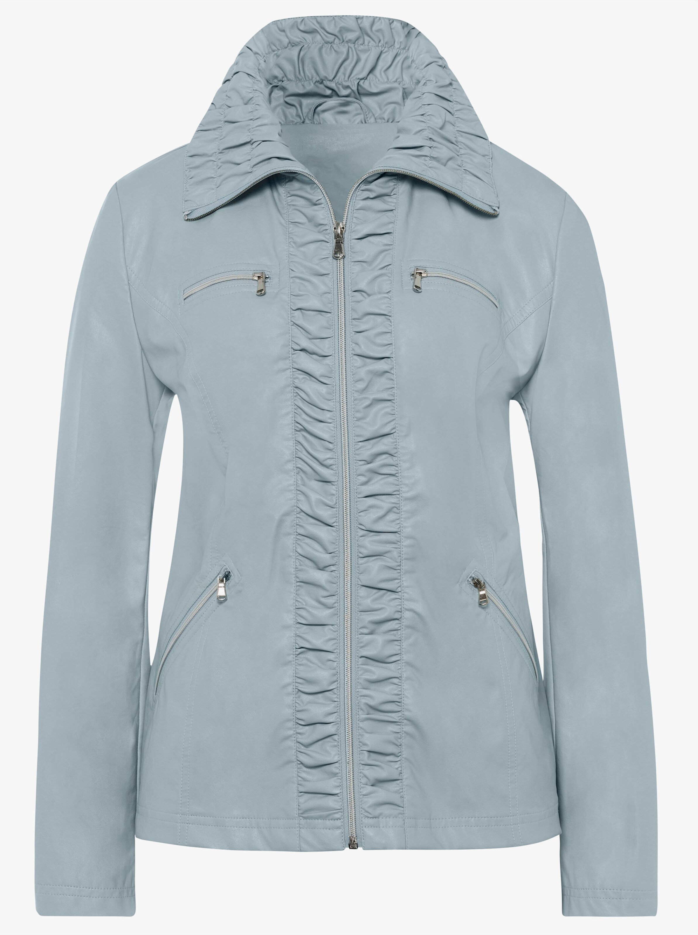 Lederimitatjacke mit Zier-Reißverschlüssen