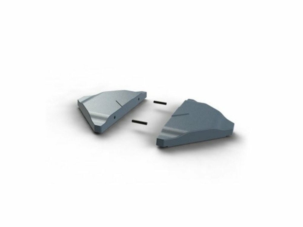 Lot de 4 triangles à lester sabik gris, l 50 x l 50 x h 7.5 cm