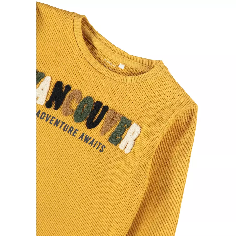name it Langarmshirt Nmmsoliver Amber Gold