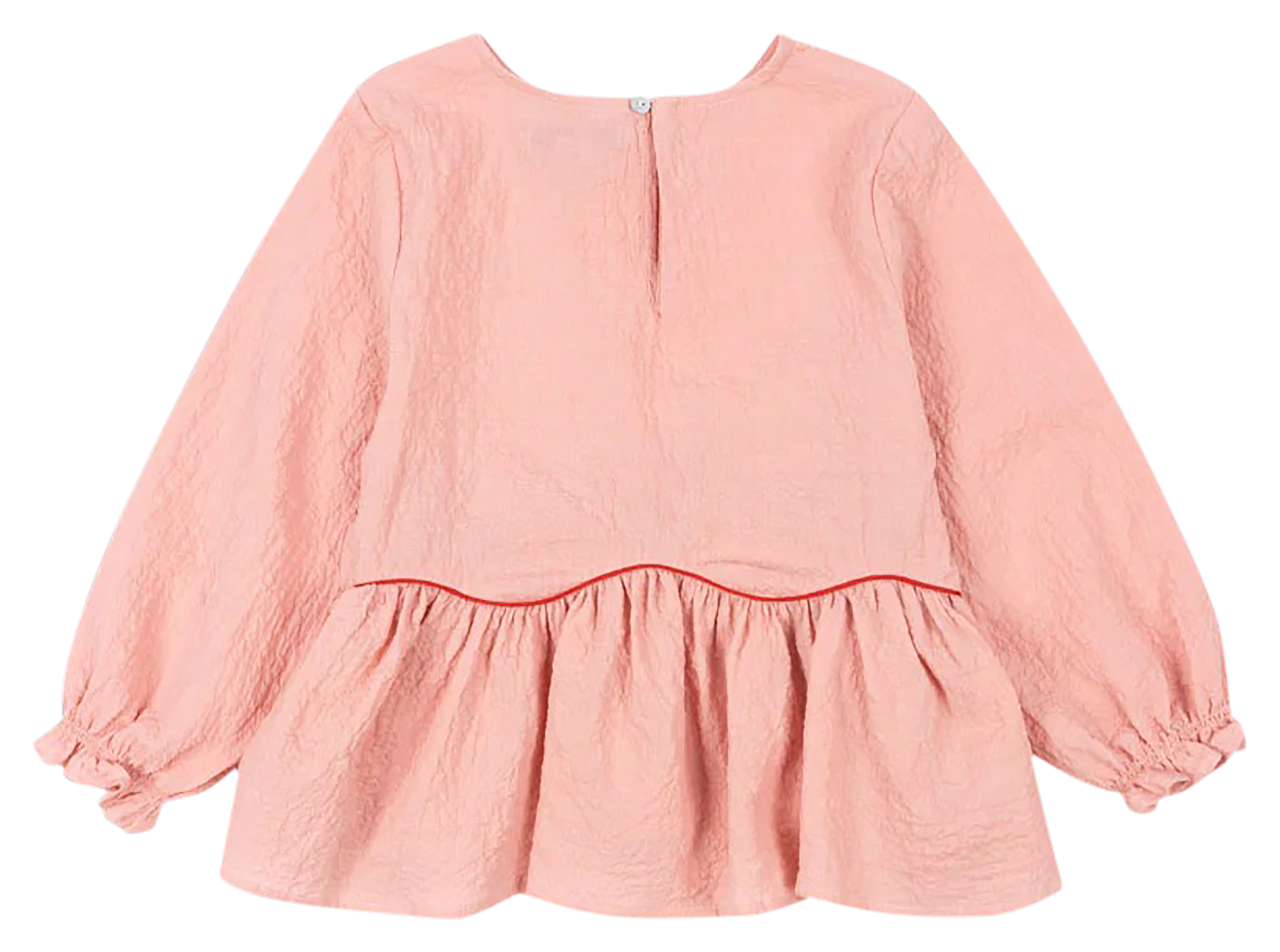 AVA - Blouse ample à nœud en coton bio | Rose