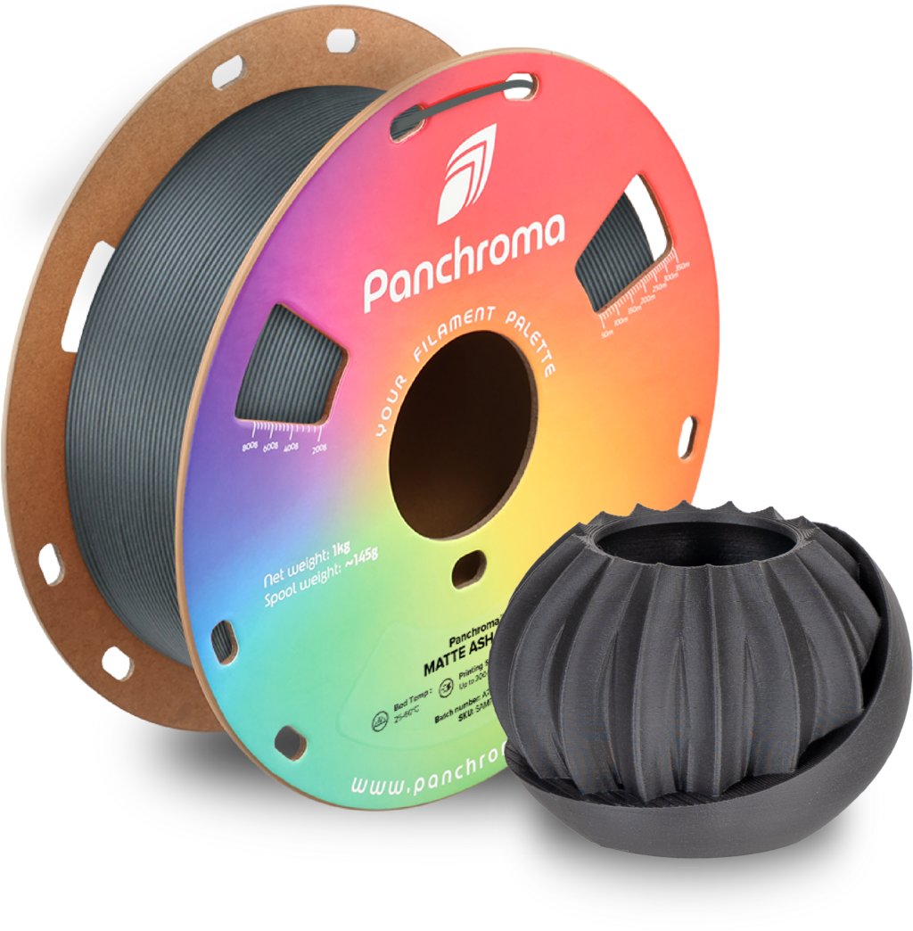 Polymaker  Panchroma™ PLA Matte Ash Grey, 1,75 mm / 1000 g    Matte Eleganz in Ash Grey