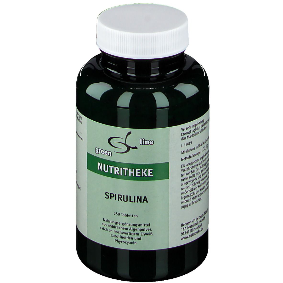 green line NUTRITHEKE Spirulina
