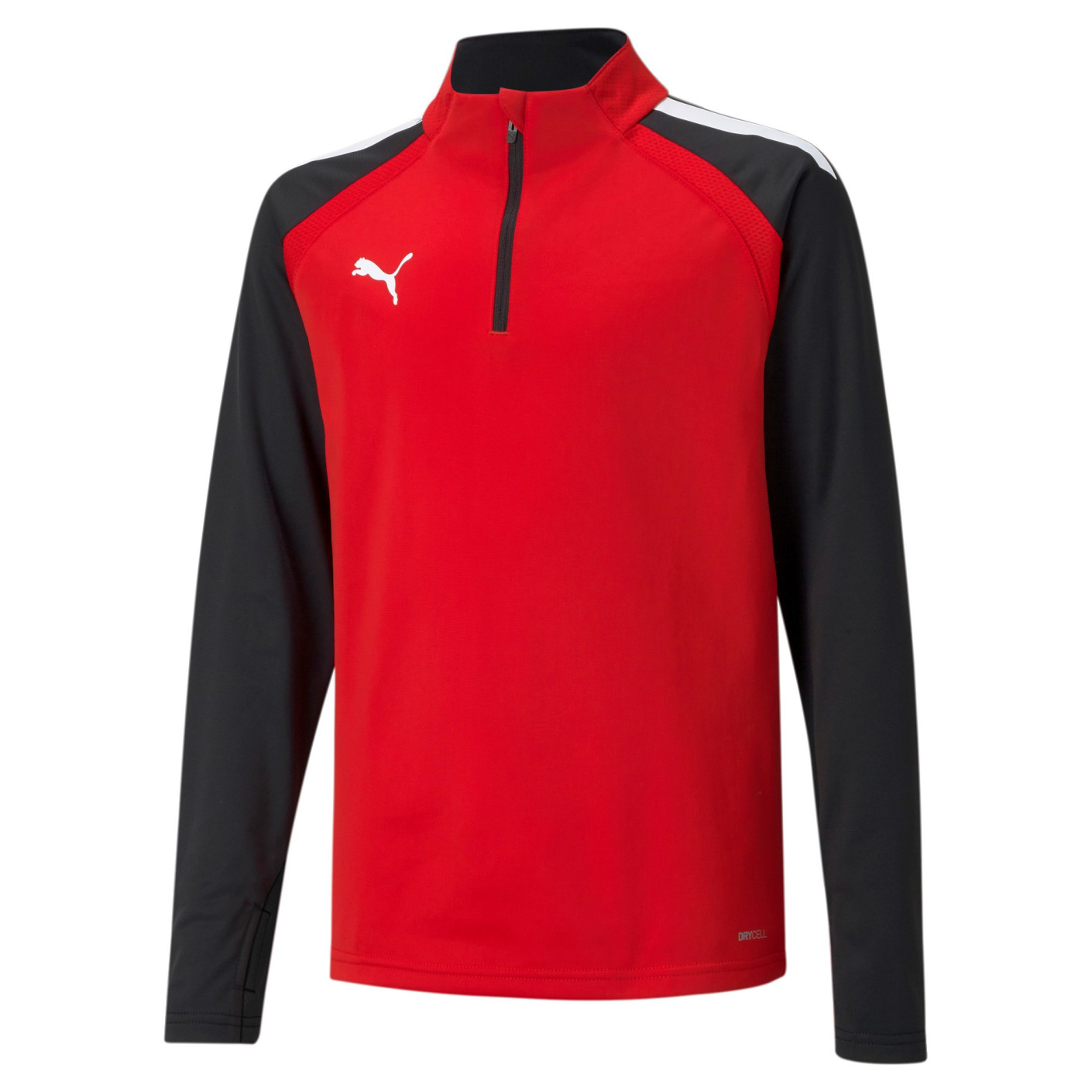 PUMA teamLIGA Trainingstrui 1/4-Zip Kids Rood Zwart