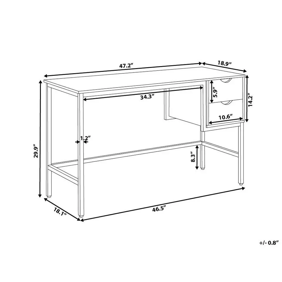 GRANT - Bureau - Lichte houtkleur - MDF