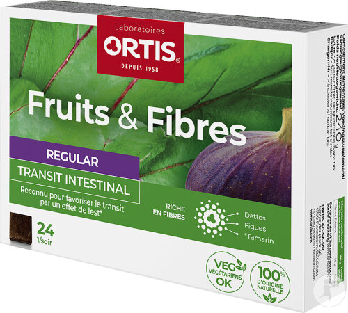 Ortis Fruits & Fibres Regular Transit Intestinal 24 Cubes