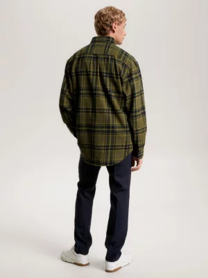 Camisa xadrez tartan tonal de corte regular