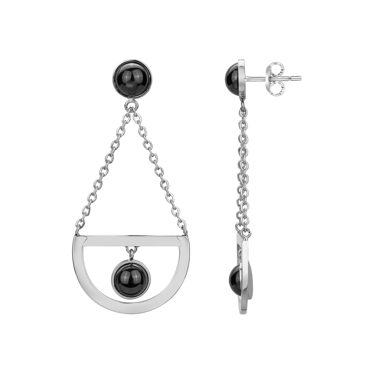 Boucles d'oreilles pendantes en Acier