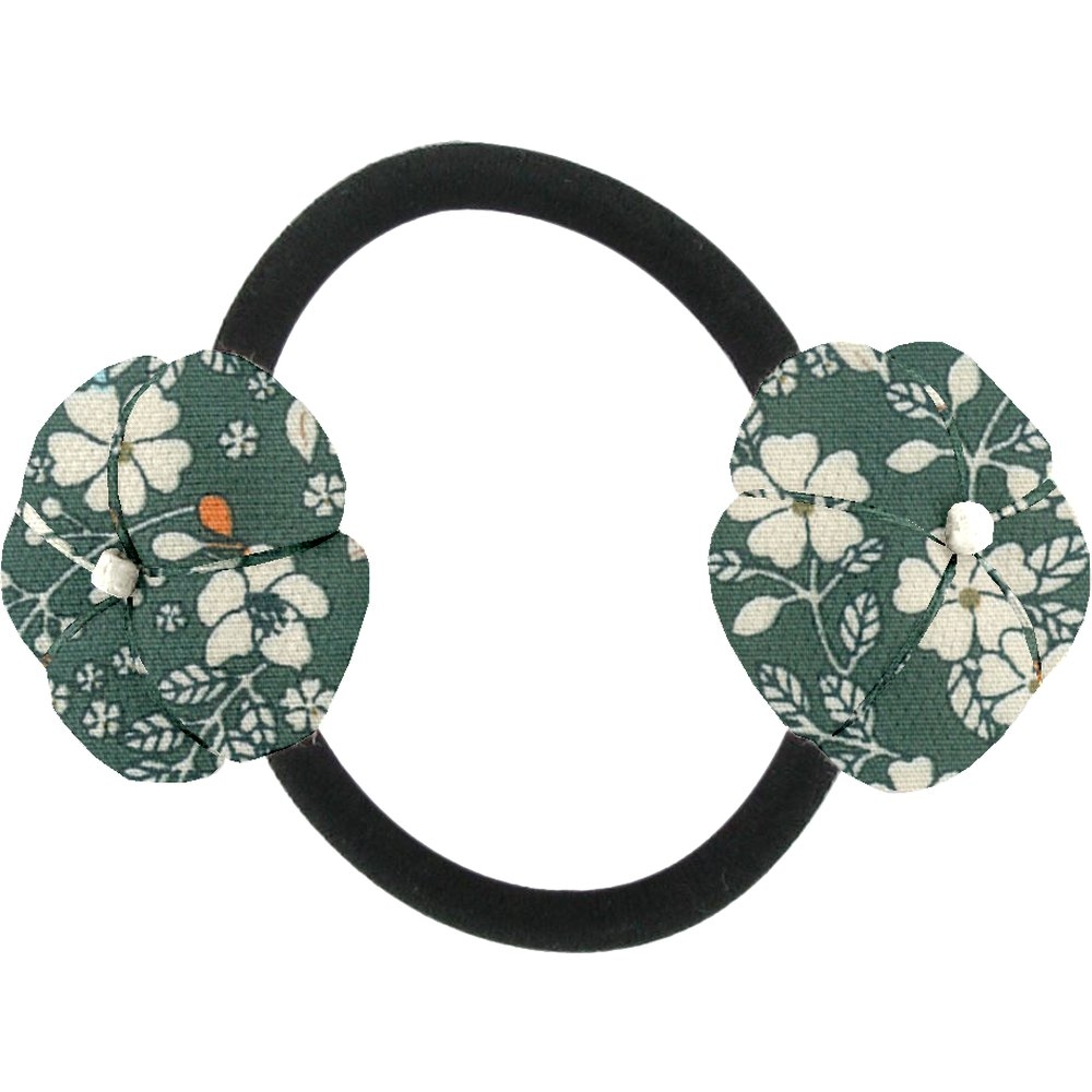 Elastique Fleur Du Japon Fleuri Kaki