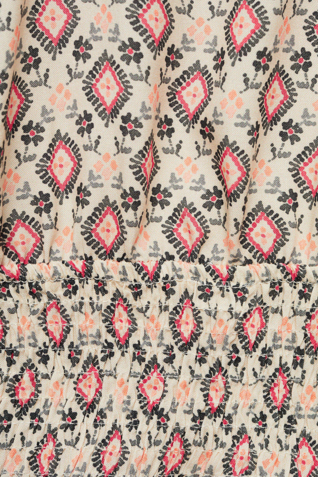 MANGO TEEN top met all over print beige/lichtoranje