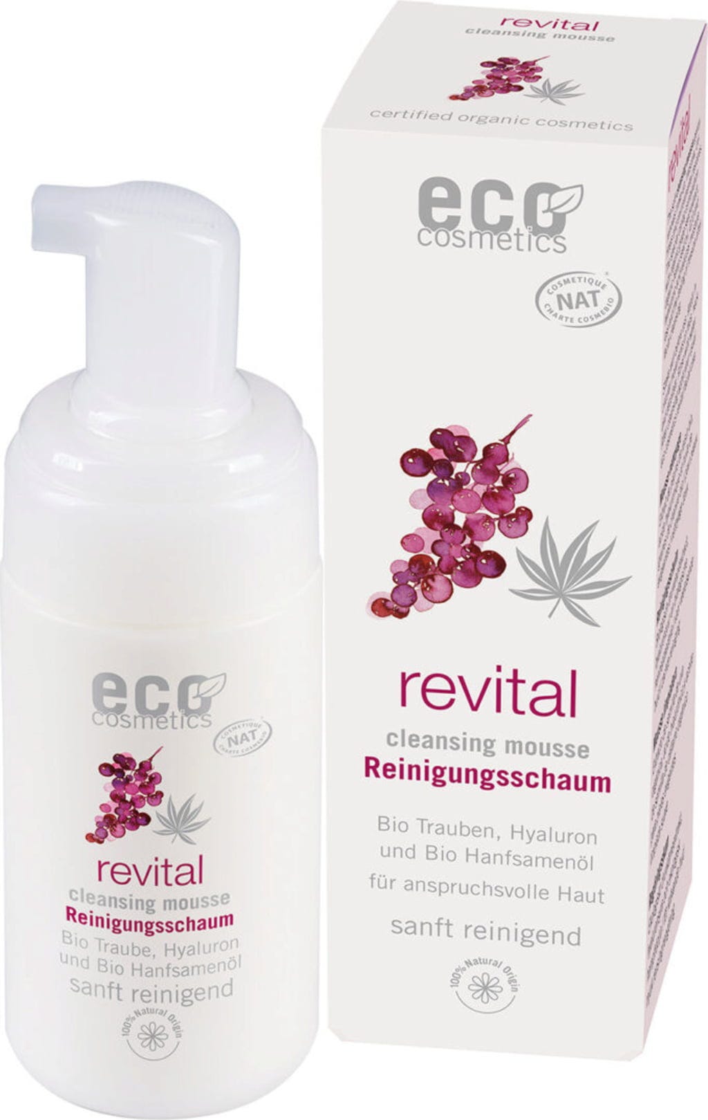 eco cosmetics  revital Reinigungsschaum, 100 ml