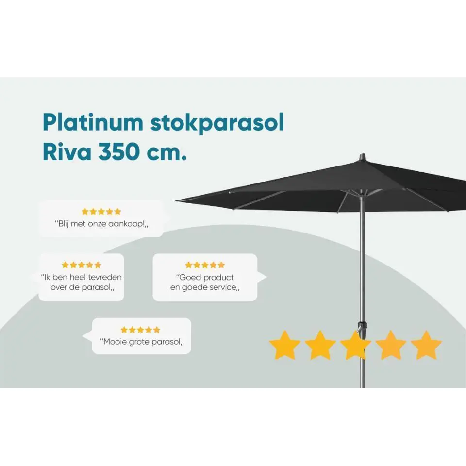 Platinum Parasol Riva Ø350 cm Taupe