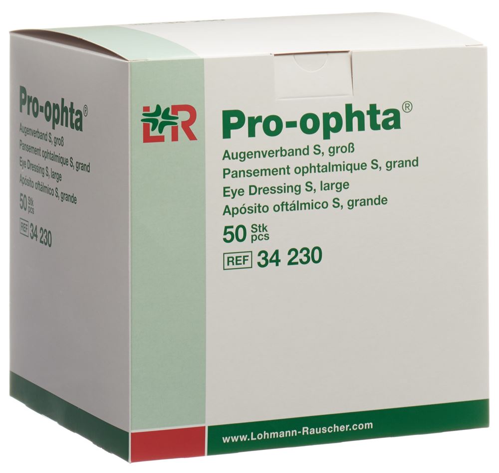 PRO OPHTA S Augenverband L durchsichtig 50 Stk
