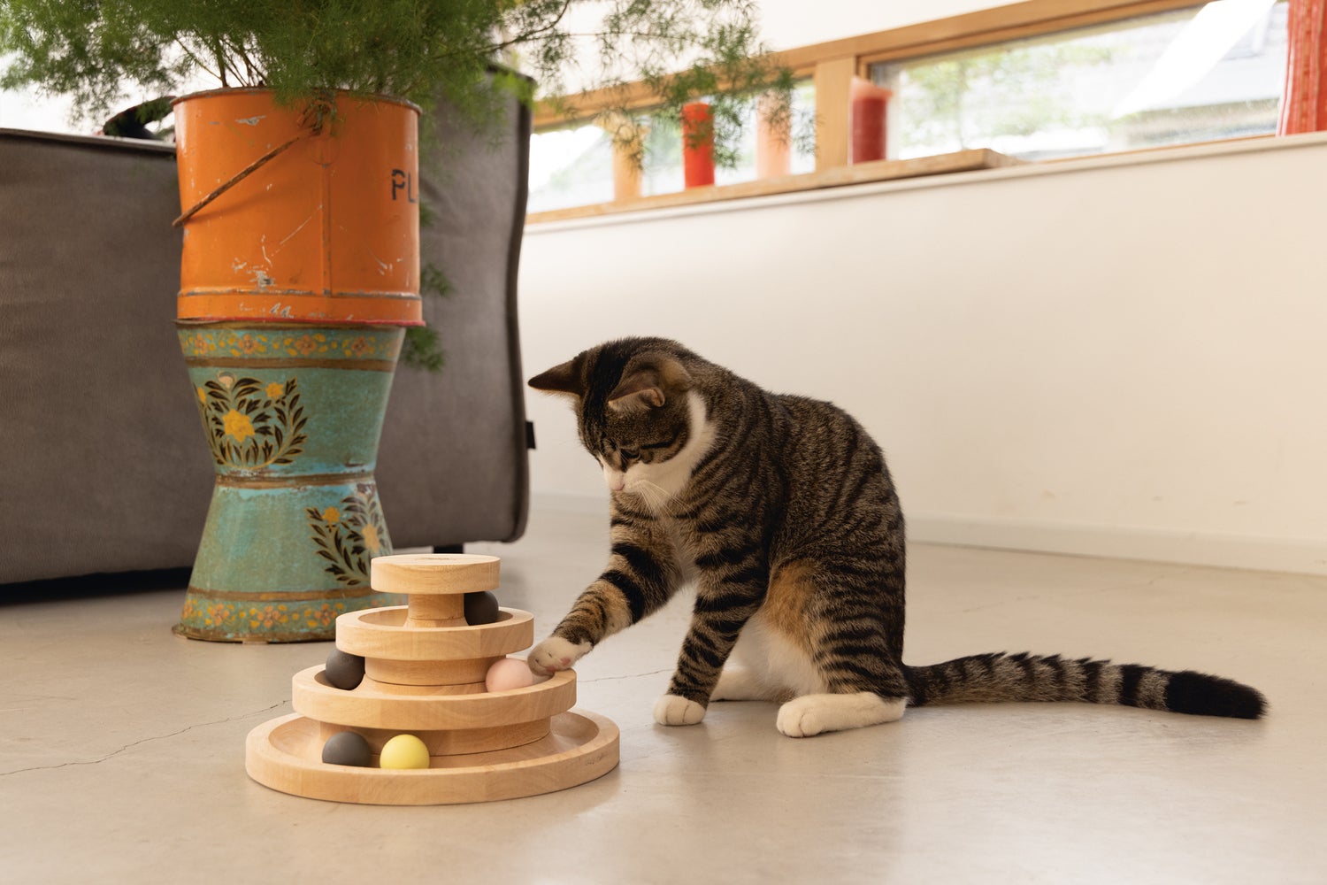 Designed by Lotte kattenspeelgoed speeltoren Mia D 26 H 14,5 cm