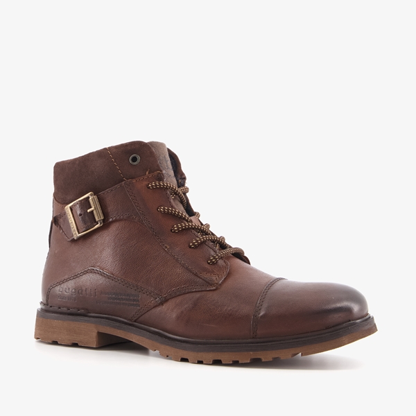 Bugatti hoge leren heren veterboots bruin