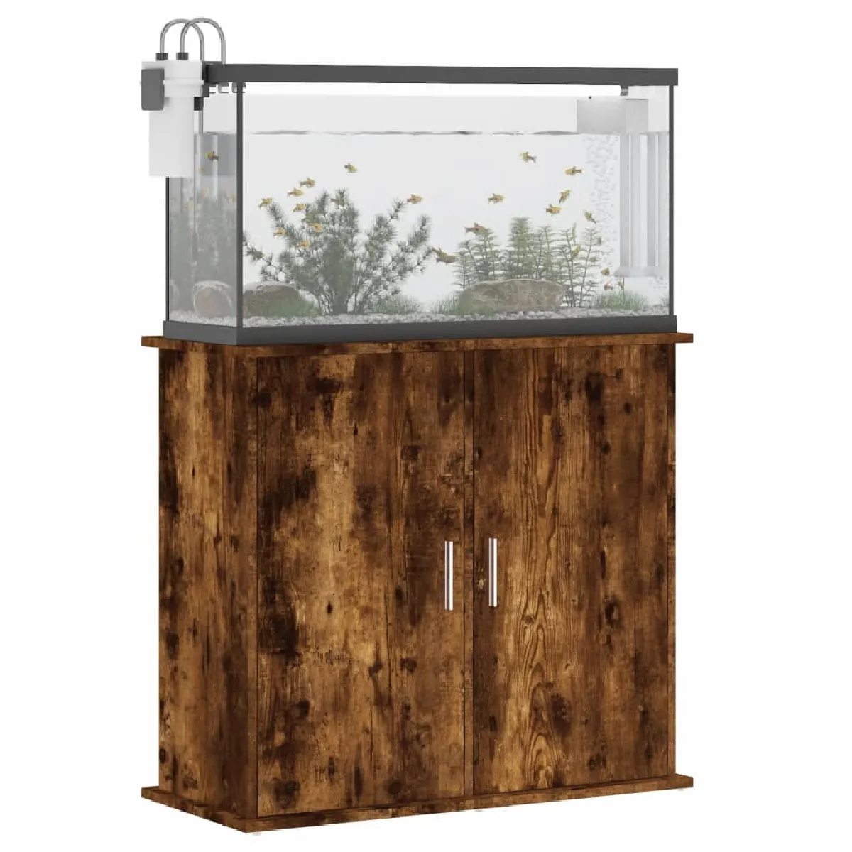 VIDAXL Support pour aquarium - Chêne fumé
