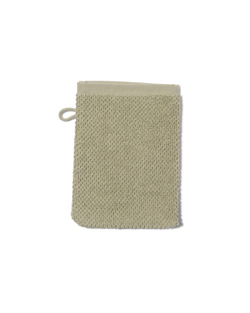 gant de toilette 2ème vie coton recyclé 16x21 gris-vert