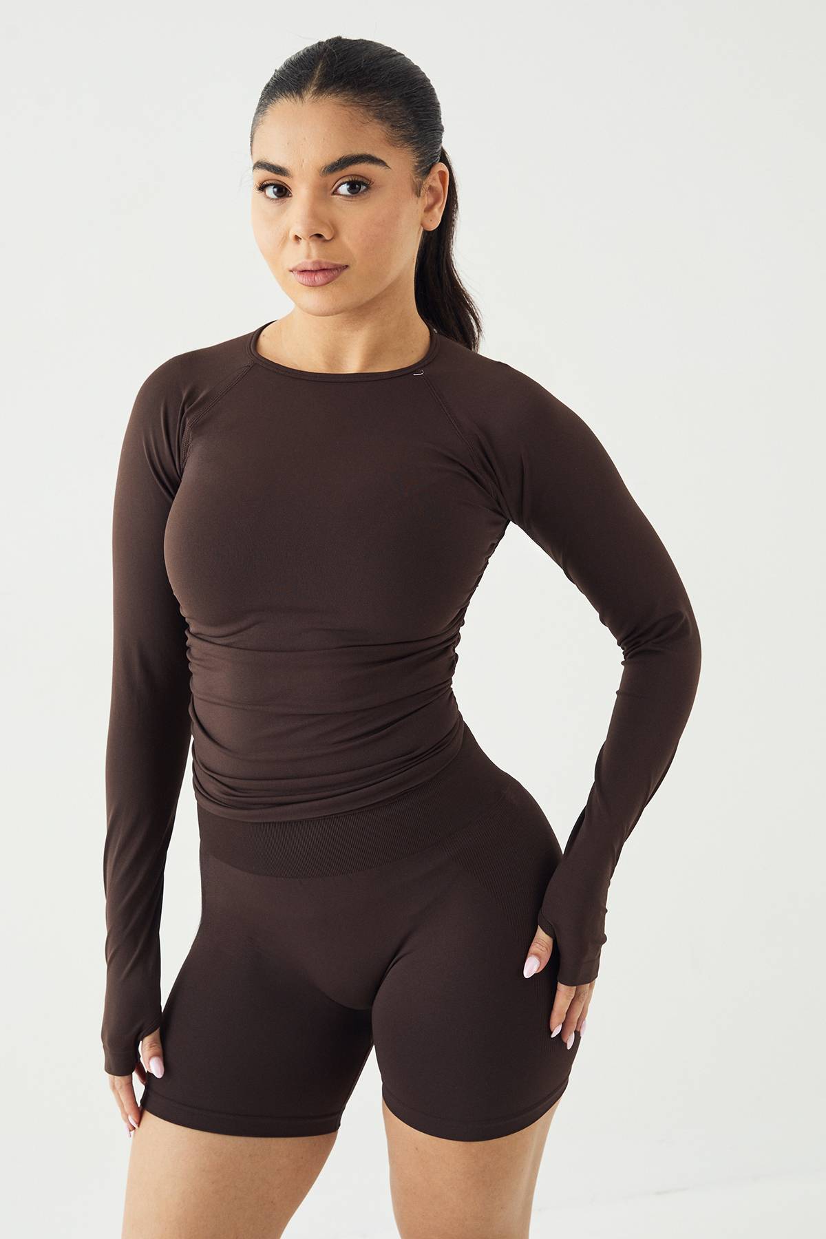 Haut à Manches Longues Sans Couture Ultra Contour Froncé DSGN Studio Sport