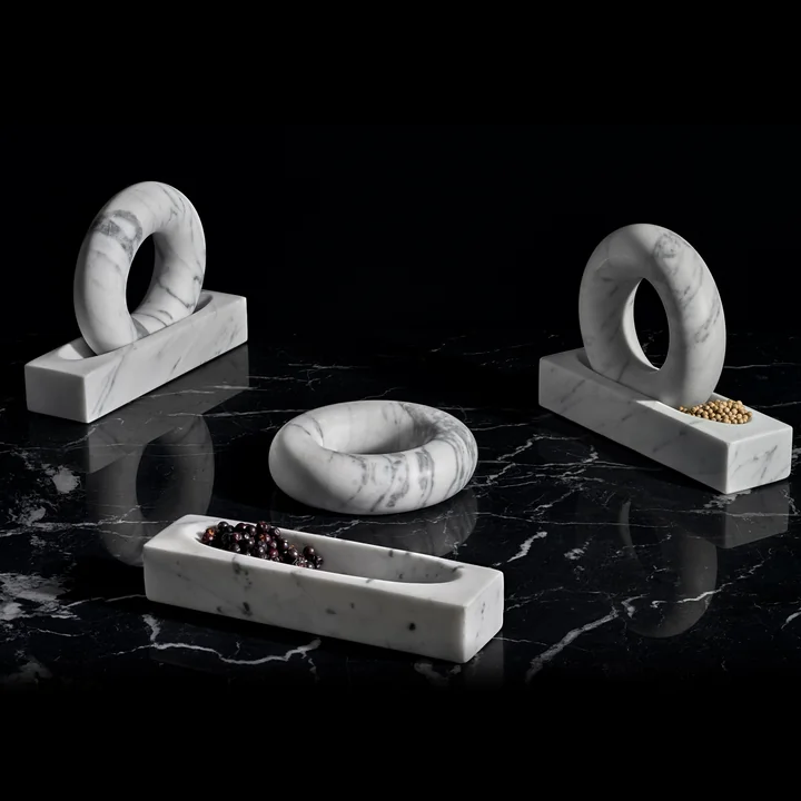 Design House Stockholm - Tondo Mörser, Marmor weiss