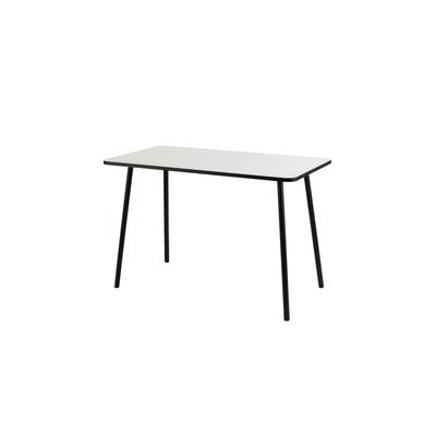 Bureau home office HOPM - 114 x 60 cm - pied noir et plateau blanc