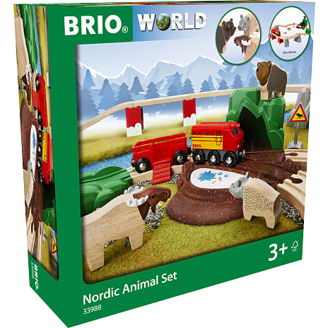 BRIO 33988 Togbane med nordiske dyr