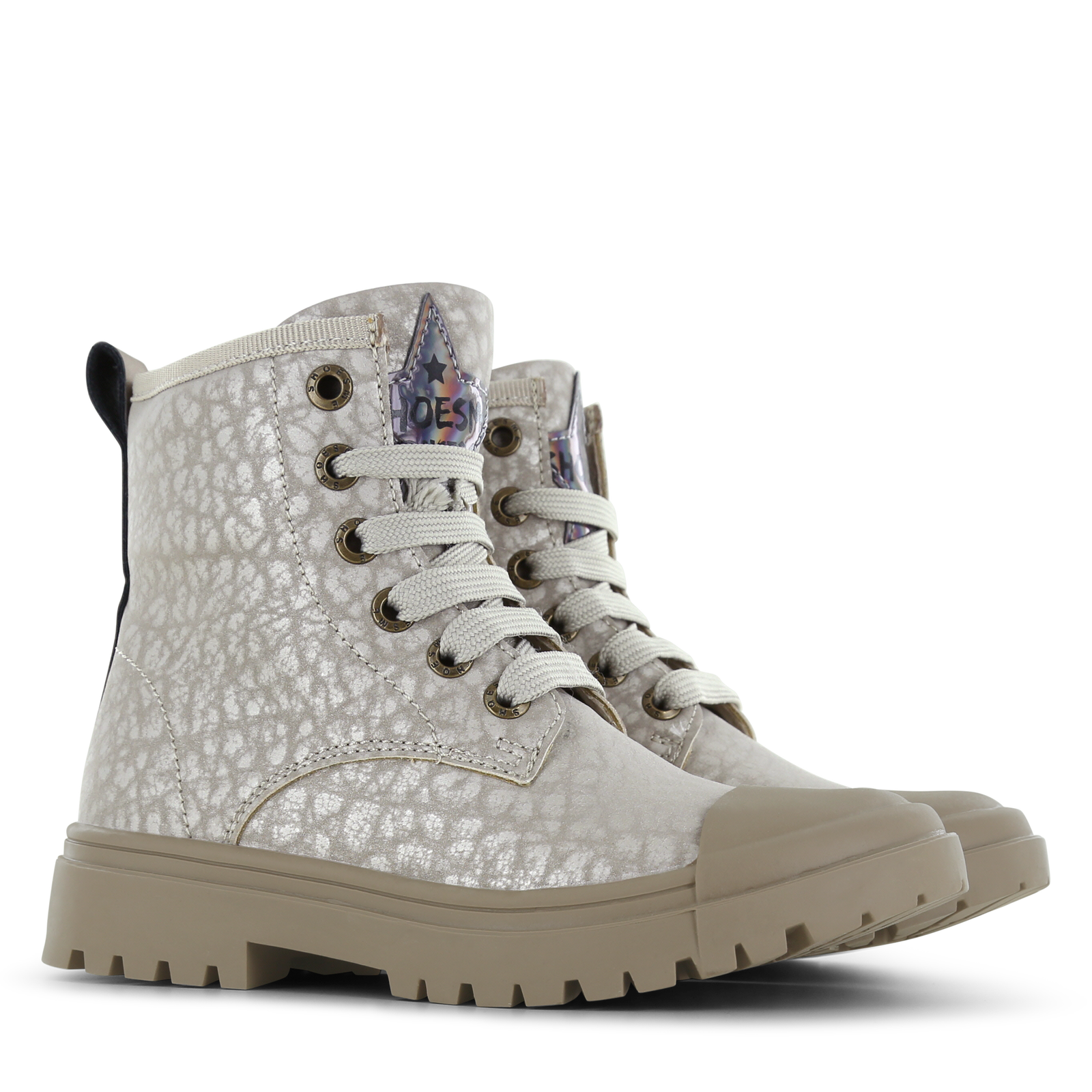 Shoesme champagne bikerboot Microfiber leer | Sale